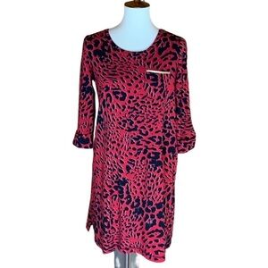 Soma red and black animal print nightgown Size Small